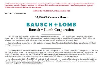 IPO-pedia | Bausch+Lomb pitches a leading eyecare portfolio in the year's second-largest IPO