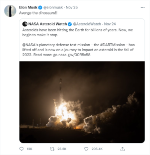 「恐竜の復讐」後も SpaceX は民間企業であり続ける、とイーロン・マスクがツイートに返答しました。