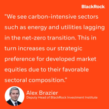 79% 貝萊德投資組合經理對碳濃度的公司感興趣