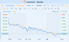 特斯拉股票在有史以來最糟糕的交易日下跌 21%
