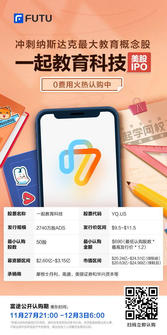 【新股播報】一起教育科技，中國領先的K12在線作業平台