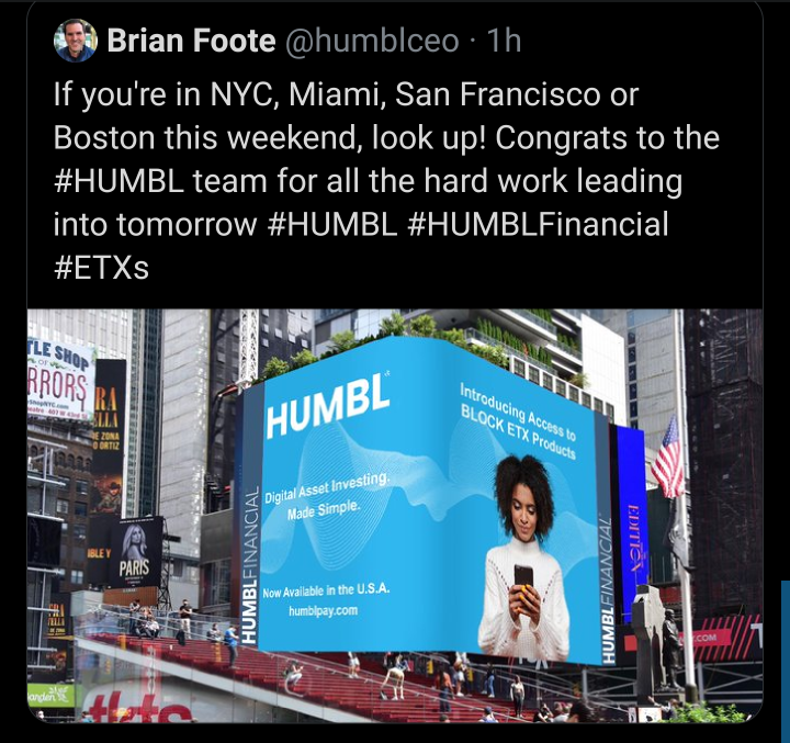 New HUMBL advertising in NYC, Miami, San Francisco, LA & Boston