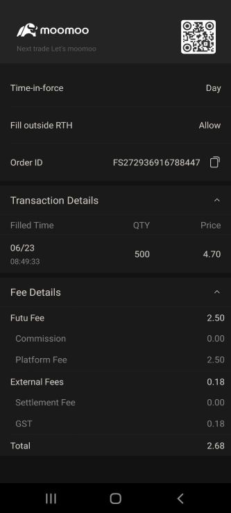 FUTU Fee is it free for new account?