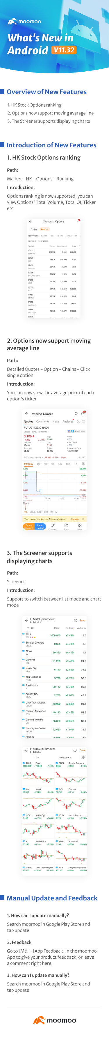 新機能：スクリーナーでチャート表示が可能に　(Android v11.32で対応）