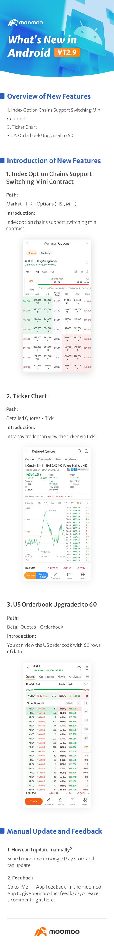 What's New: Ticker Chart Available in Android v12.9