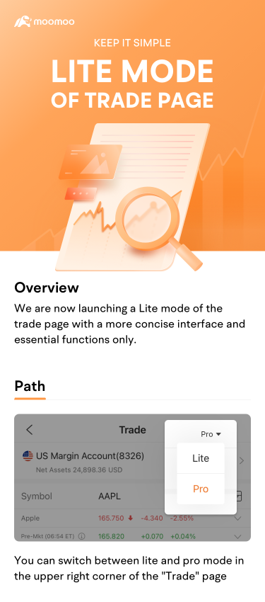 Keep It Simple: Lite Mode of Trade Page