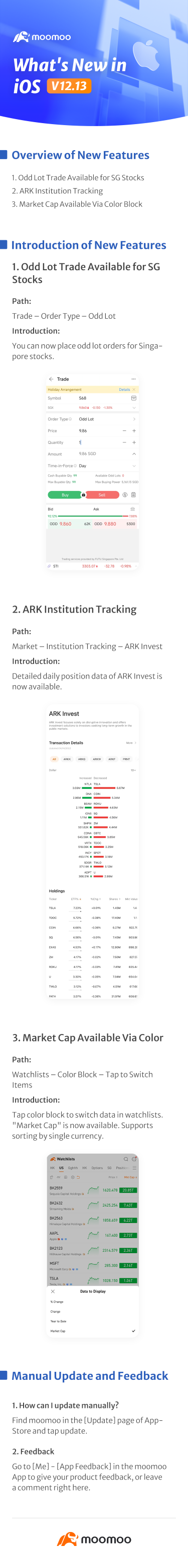 新增内容：新加坡股票的碎股交易在 iOS v12.13 版本中可用