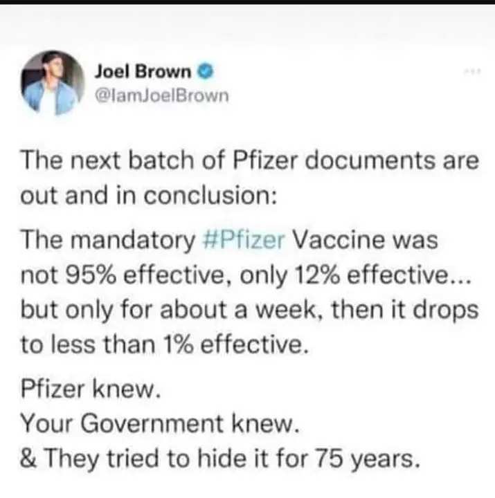 $Pfizer (PFE.US)$ What a evil and worthless company y'all are supporting. 😬