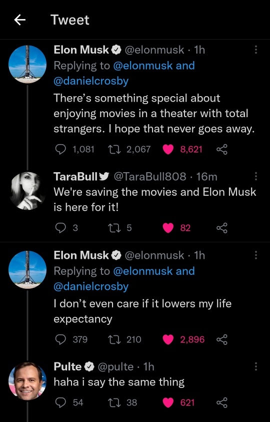 Twitter上のイーロン・マスク（Elon）とポルト・ヒルト（Pulte）...LFG！