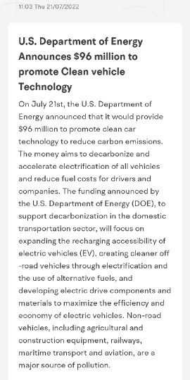 here are some bullish headlines for this industry. this is expected news. so they probably release the headline again to pump Tesla a little more after a solid earnings reaction after hours yesterday.