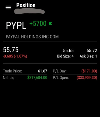 $350K $PYPL Yolo