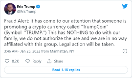 Do you know the relationship between Trump and "TrumpCoin"?