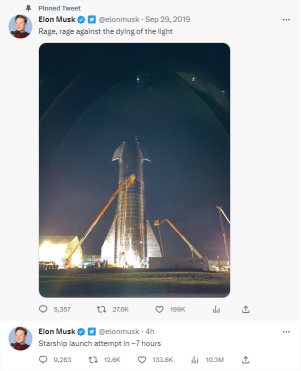『最大で最も強力なロケット』：SpaceXスターシップが打ち上げの準備をしています