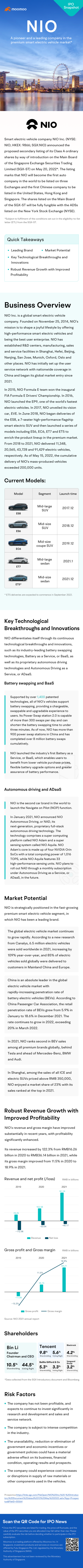Nio listing on SGX in one page