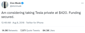 Elon Musk thinks investors should pay less attention to his tweets