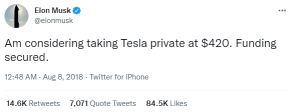 イーロン・マスクは、彼のツイートに注目する投資家がもう少し少なくてもいいと考えています。