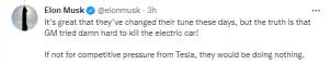誰為整個汽車行業提供電氣化？通用汽車還是特斯拉？