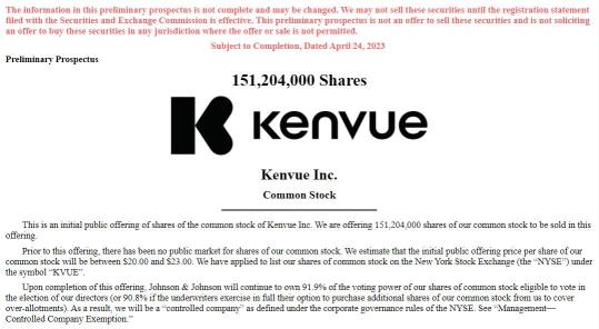 IPO-pedia | Johnson & Johnson's subsidiary Kenvue will be listed on May 4