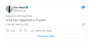 Elon Musk replies to tweet on SpaceX staying private after "avenge the dinosaur"