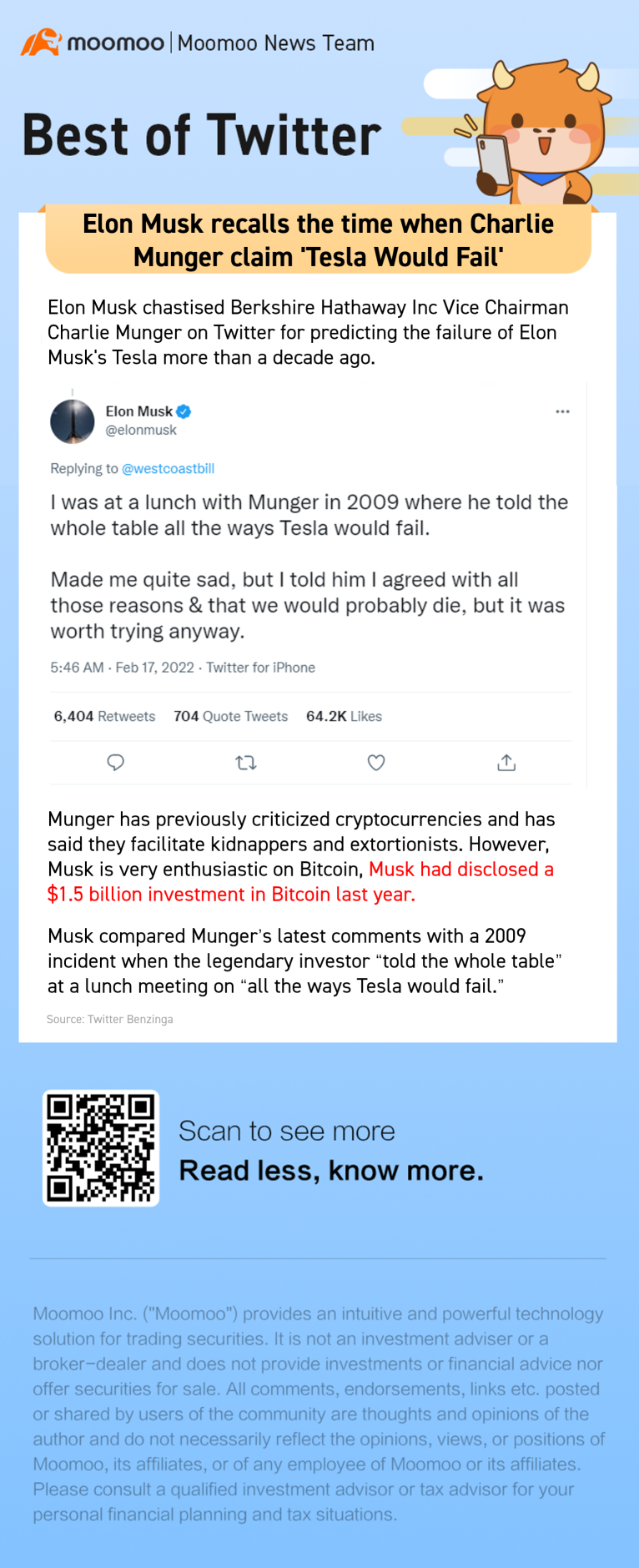 埃隆·马斯克(Elon Musk)回忆起查理·芒格(Charlie Munger)声称“特斯拉会失败”的时候。
