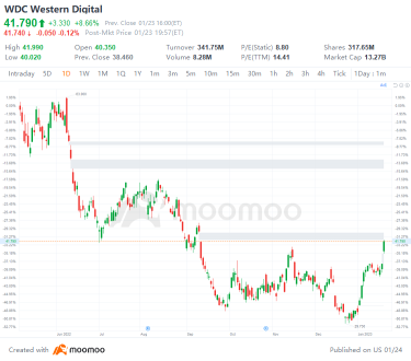 US Top Gap Ups and Downs on 1/23: W, SHOP, AMD, LCID and More