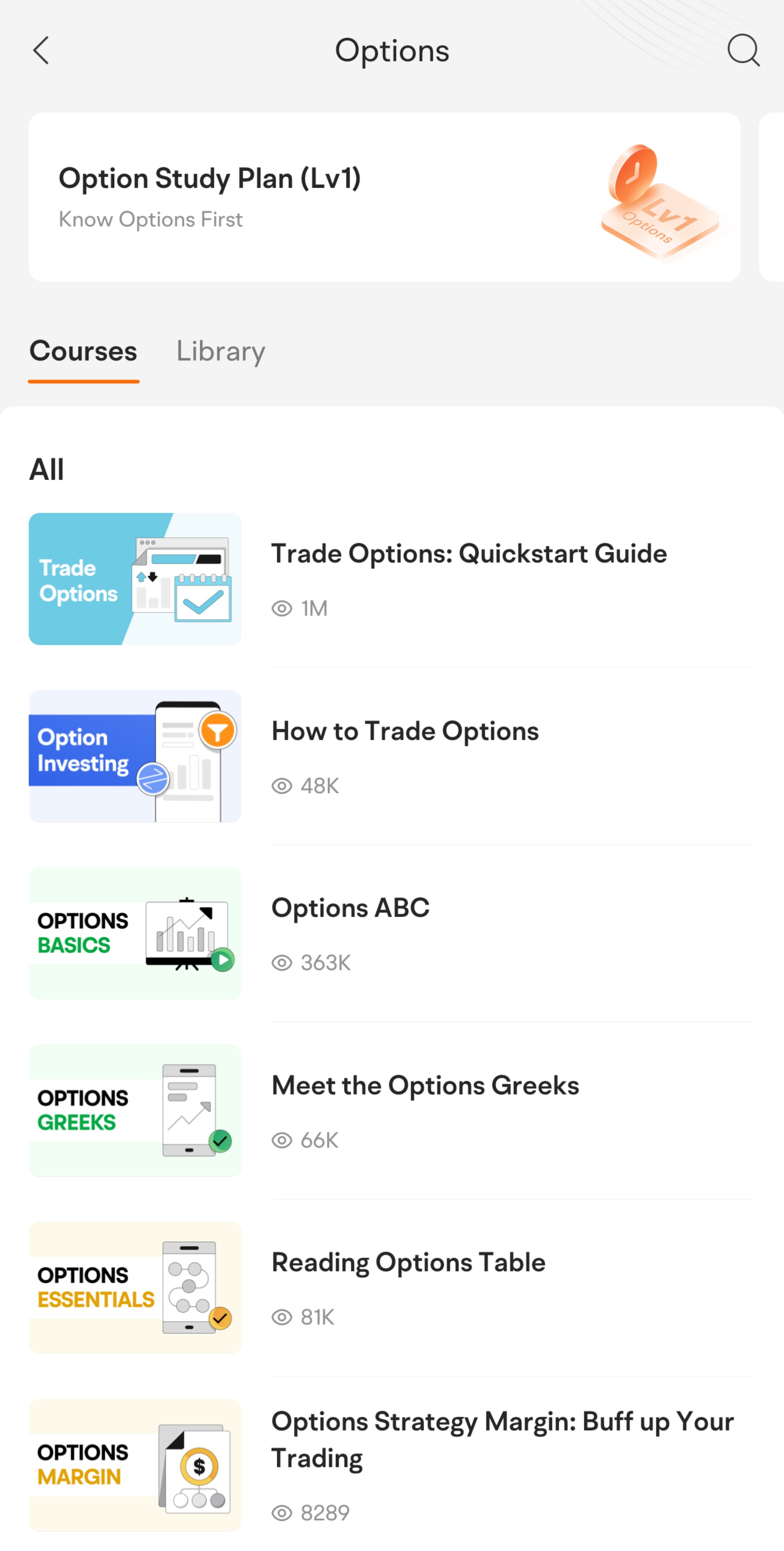 Learn options on moomoo