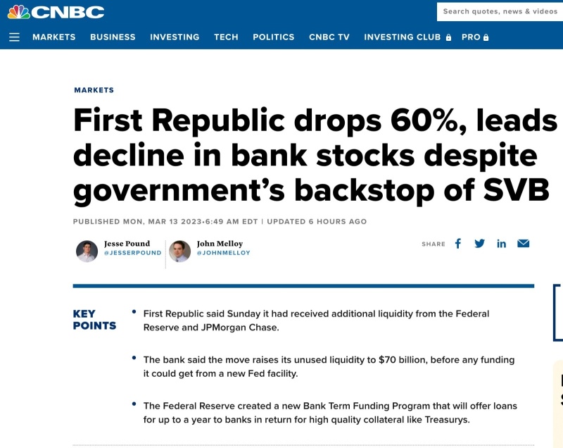 First Republic Bank Fallen Over 60% In 1 Day, Flight Or Fight?