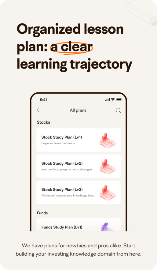Check Your Personalized Study Plan, Get Equipped with Investing Knowledge