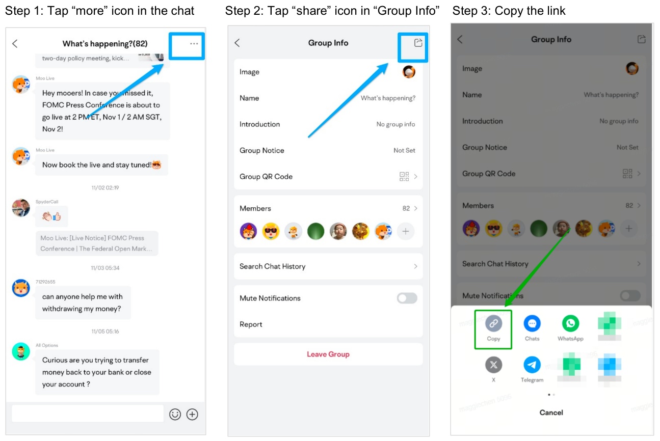 Join moomoo Group Chats with a Simple Link!