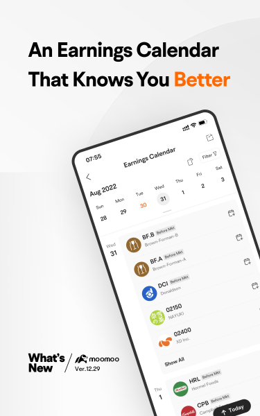 最近，我们对moomoo的财报日历功能进行了全面升级。