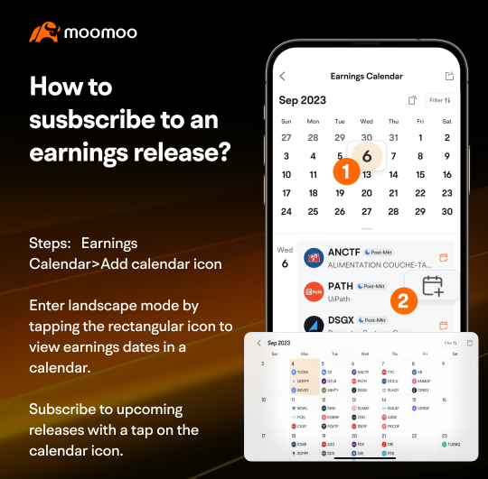 探索 moomoo 功能:通过 moomoo 的财报日历保持领先地位