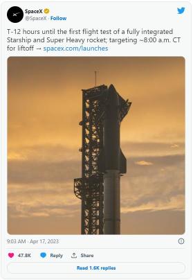 『最大で最も強力なロケット』：SpaceXスターシップが打ち上げの準備をしています
