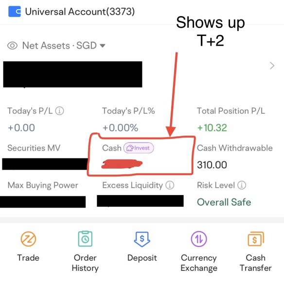 What I did to “reserve” cash in Universal Account and not get stuck in Fullerton SGD Cash Fund.