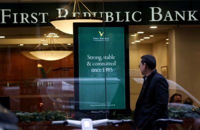 First Republic Bank's Q1 deposits plummeted by over $100 billion, causing its stock price to drop more than 22% in after-hours trading.