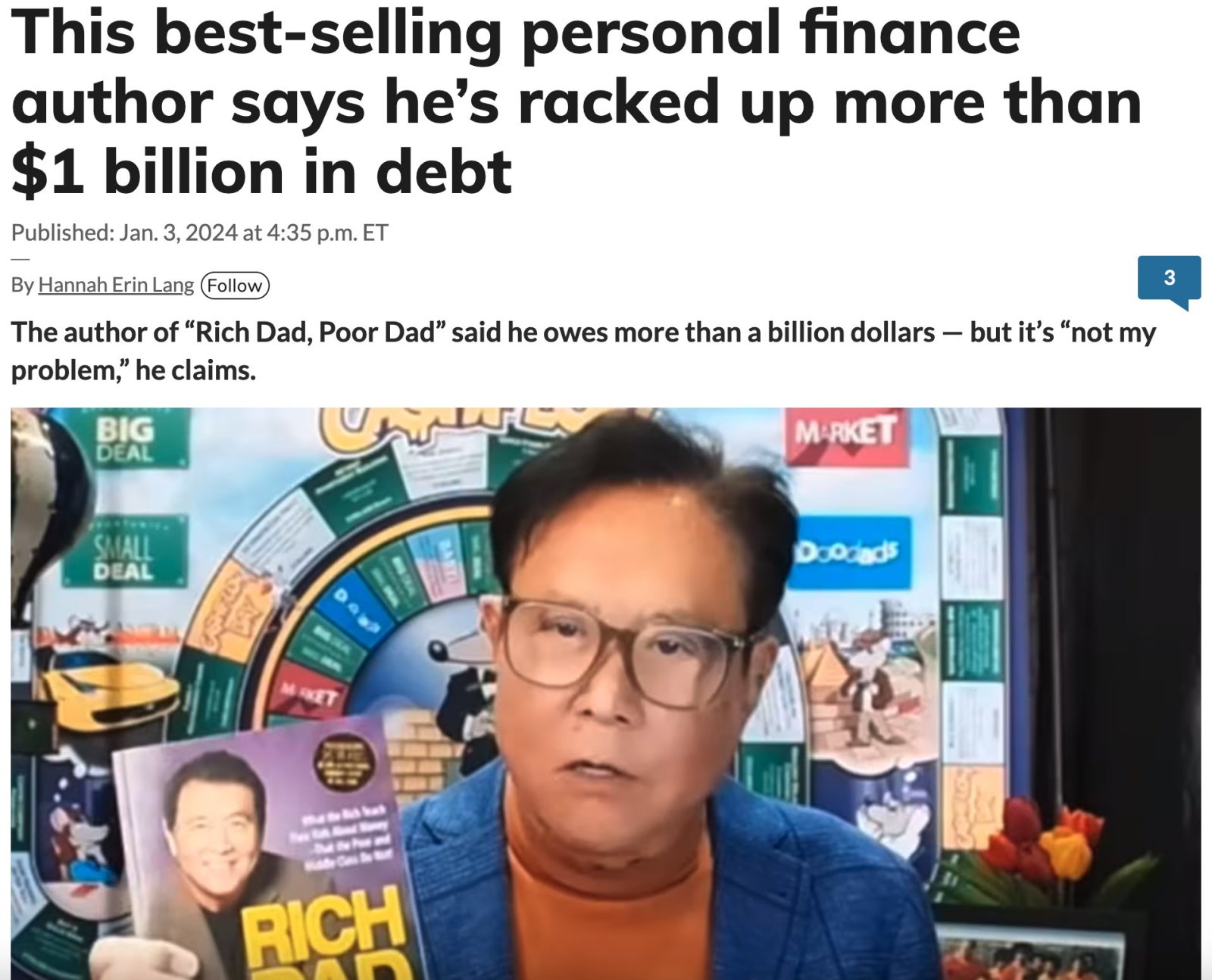 The "Rich Dad Poor Dad" guy went $1 billion in debt to invest in... wait for it... wait for it... ... GOLD! $SPDR S&P 500 ETF (SPY.US)$$Invesco QQQ Trust (QQQ.U...