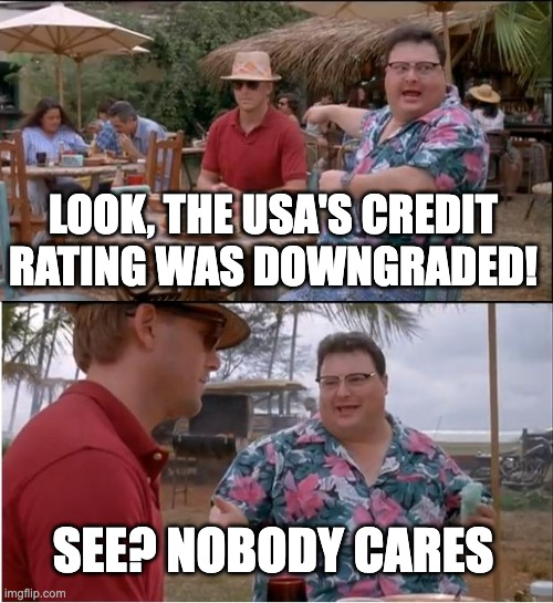 reaction to the USA credit rating downgrade $Nasdaq Composite Index (.IXIC.US)$$S&P 500 Index (.SPX.US)$$SPDR S&P 500 ETF (SPY.US)$$Invesco QQQ Trust (QQQ.US)$$...