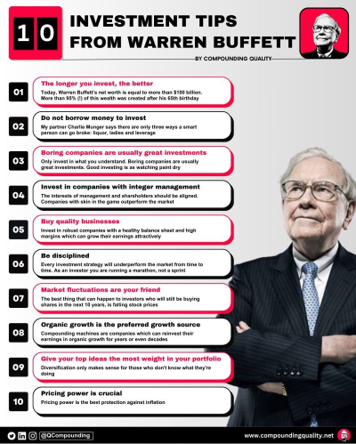 10 tips from Warren Buffett: