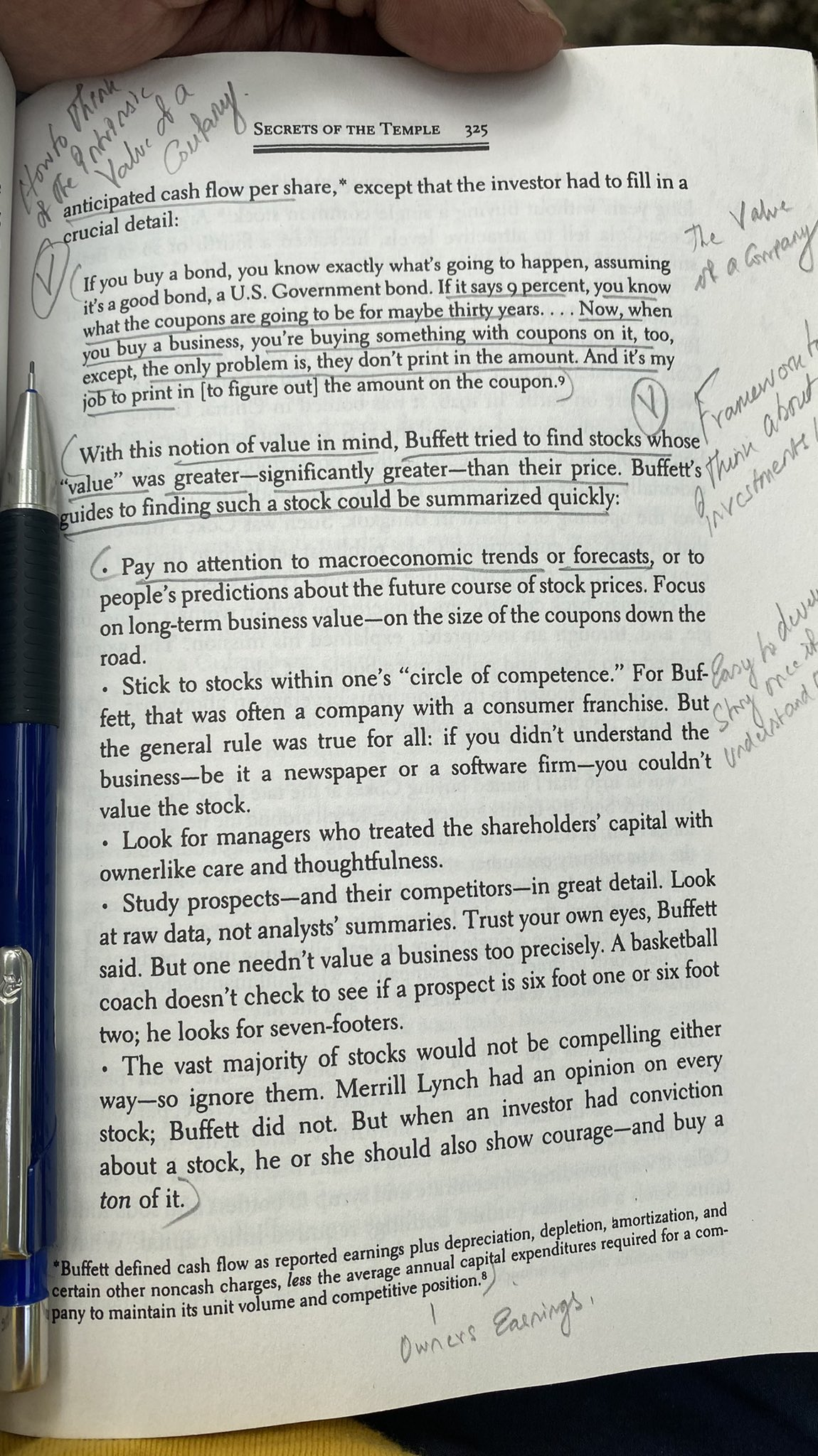 巴菲特的投资框架简而言之。