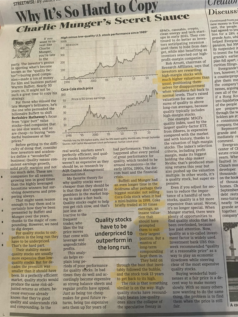 Charlie Munger taught Buffett the power of buying a wonderful business at a fair price.