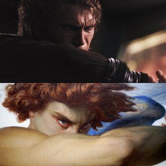 “ Fallen Angel” by Alexandre Cabanel - “Star Wars: Episode III — Revenge of the Sith” directed by George Lucas
