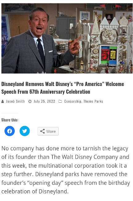 ディズニーがDisneyからDisneyを取り除くことになっている 😂