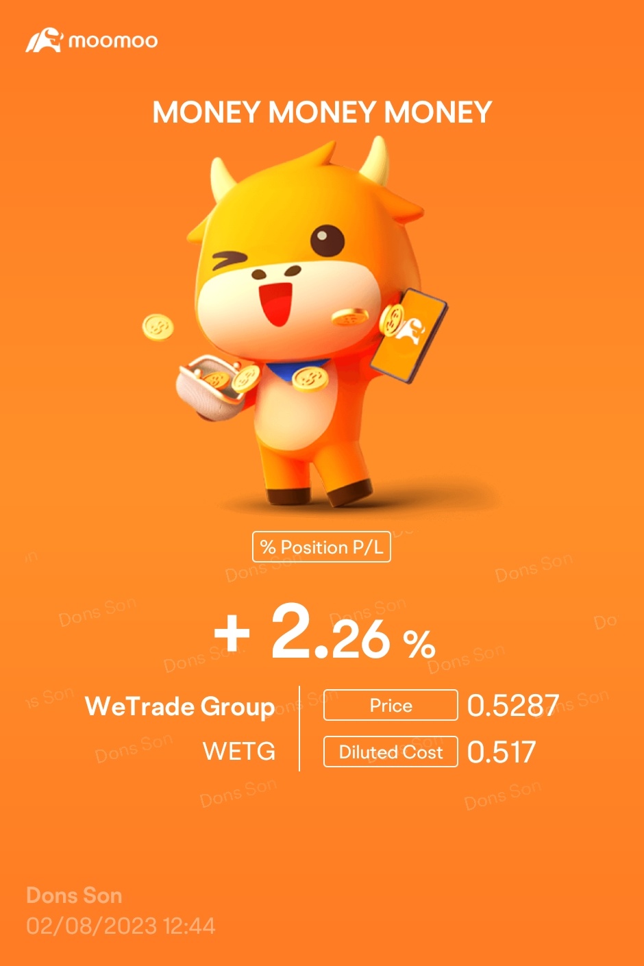 $WeTrade Group Inc (WETG.US)$ 素晴らしいスタート ロル