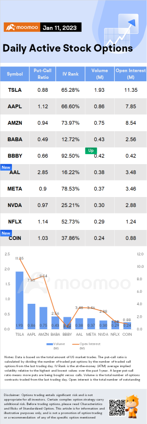 Options Market Statistics (1/11): Market Volatility Decreases Ahead of CPI Data