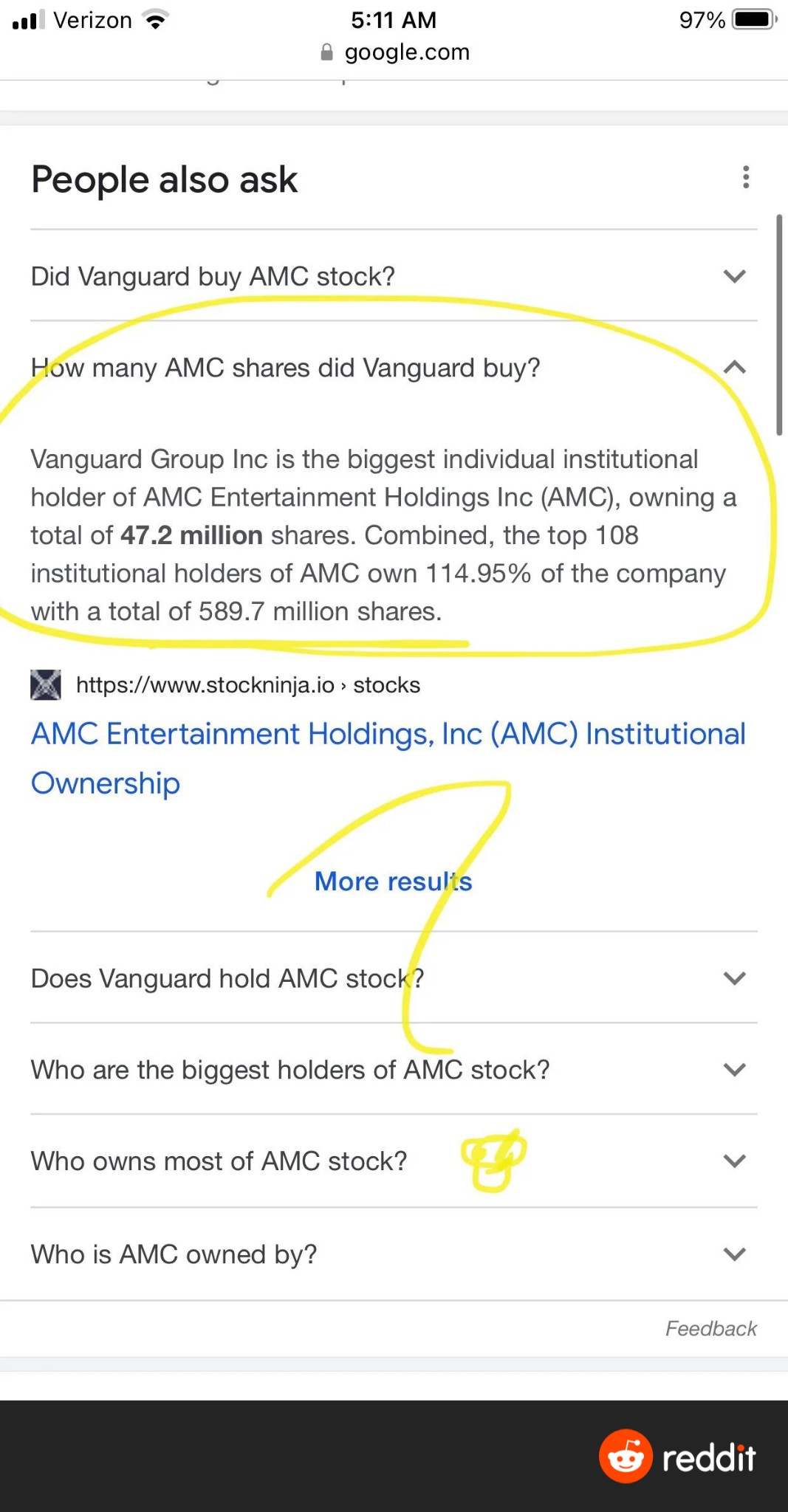 $AMC院線 (AMC.US)$ 如果我們擁有90%的股份。 機構怎麼可能擁有114%的股份？