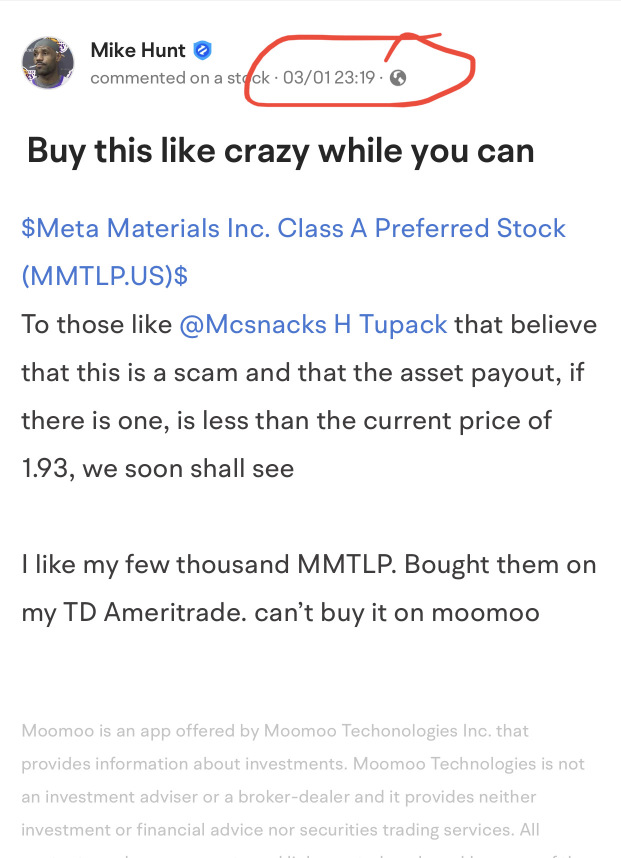 Tupac McSnatchは、傲慢なばかであるため、3月にMMTLPを詐欺と評した。