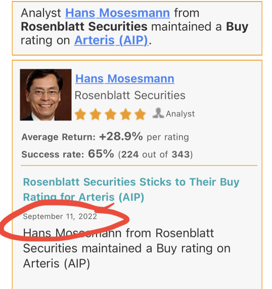 My boy Hans reiterating his “Buy” recommendation