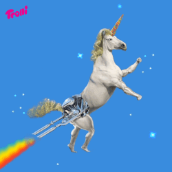 Unicorn 🦄 turbocharged rainbow 🌈 power