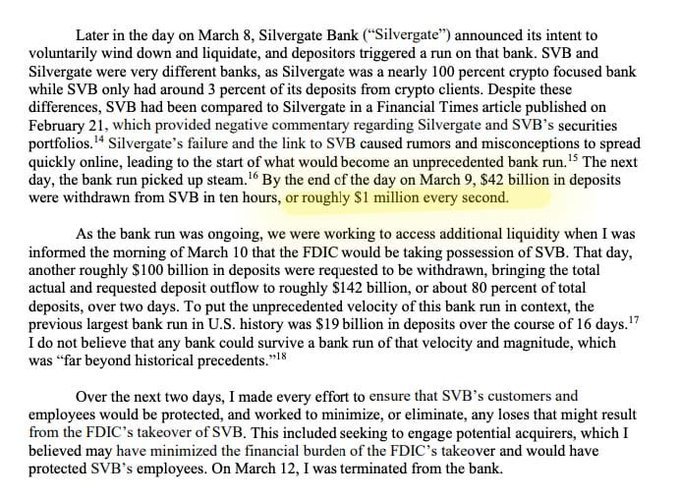 3月9日，硅谷银行每秒损失100万美元的存款。 $硅谷银行 (SIVBQ.US)$$第一共和银行 (FRCB.US)$