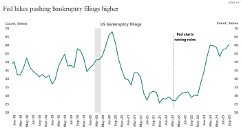 Brace for More Bankruptcies: Zombie Firms are Surging Amid Rising Borrowing Costs and Recession Risks