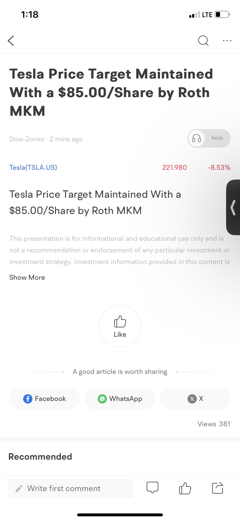 $特斯拉 (TSLA.US)$ 85目标